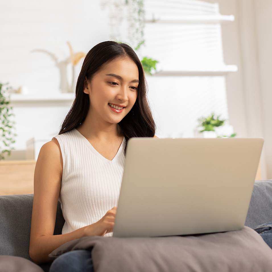 Asian woman having online clinical supervision in Bellevue, WA